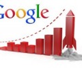 Graphic increase in google with rocket